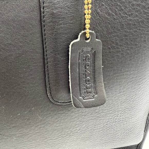 Vintage Coach Marketing Tote 9665 Black Leather Bag Women's Made in NYC - Picture 7 of 11